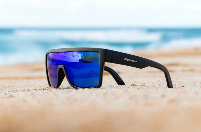 Bomber Buzz Bomb Z87+ blue mirror safety sunglasses, additional product view