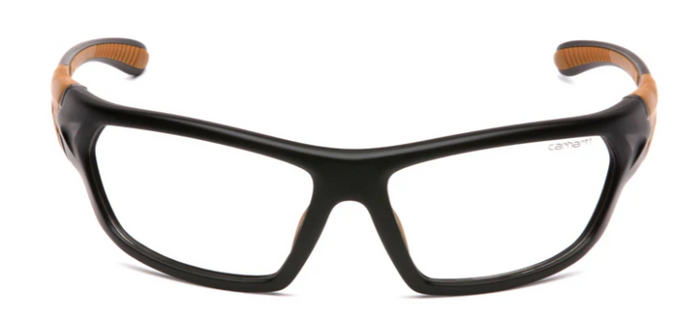 Pyramex Carbondale half frame clear safety glasses, alternate view of the temple arms