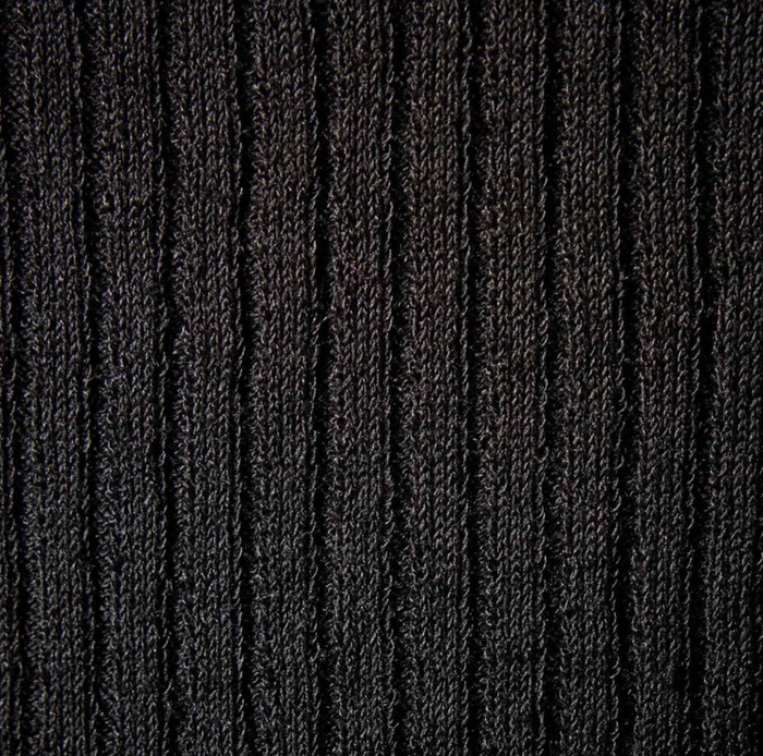 Carmel Black Ribbed Dress - S