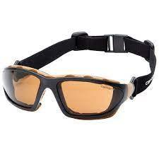 Pyramex Carthage full frame padded safety glasses with sandstone bronze anti-fog lens
