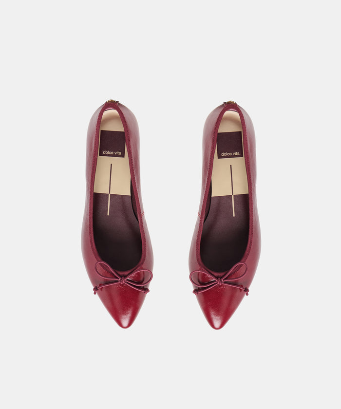 CELIO BALLET FLATS GARNET LEATHER