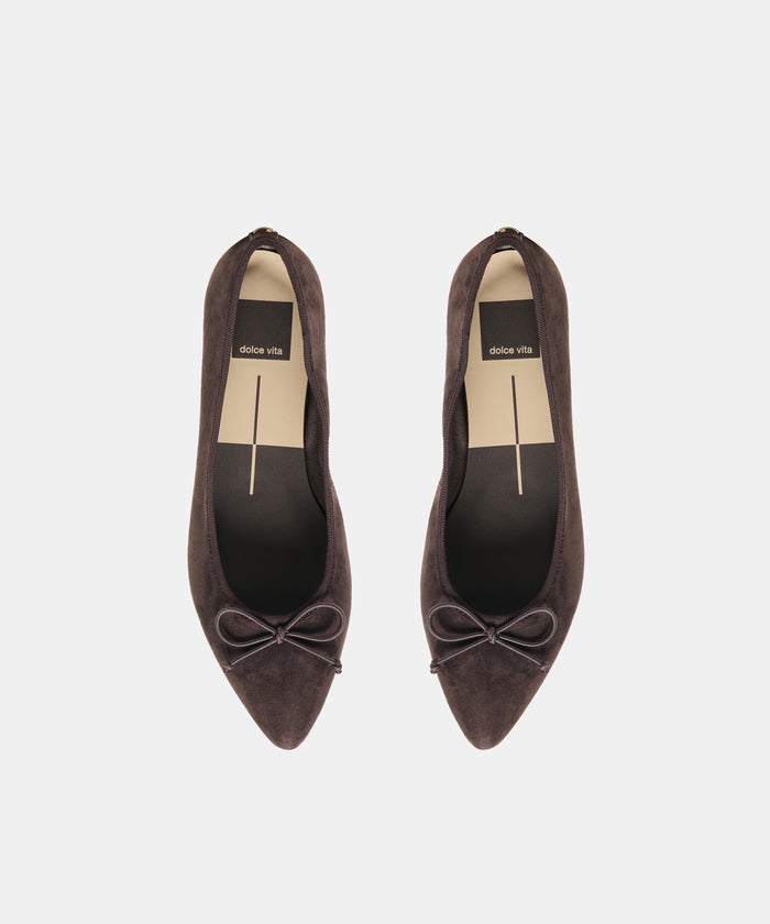 CELIO BALLET FLATS WALNUT SUEDE
