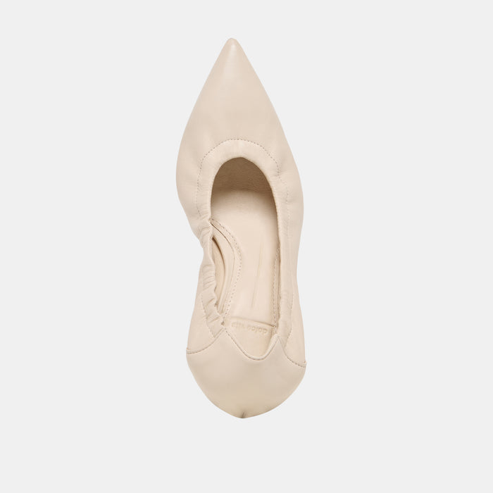 CELTIN HEELS OFF WHITE LEATHER