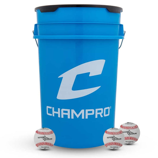 Champro Ball Bucket with 24 Blemished Baseballs