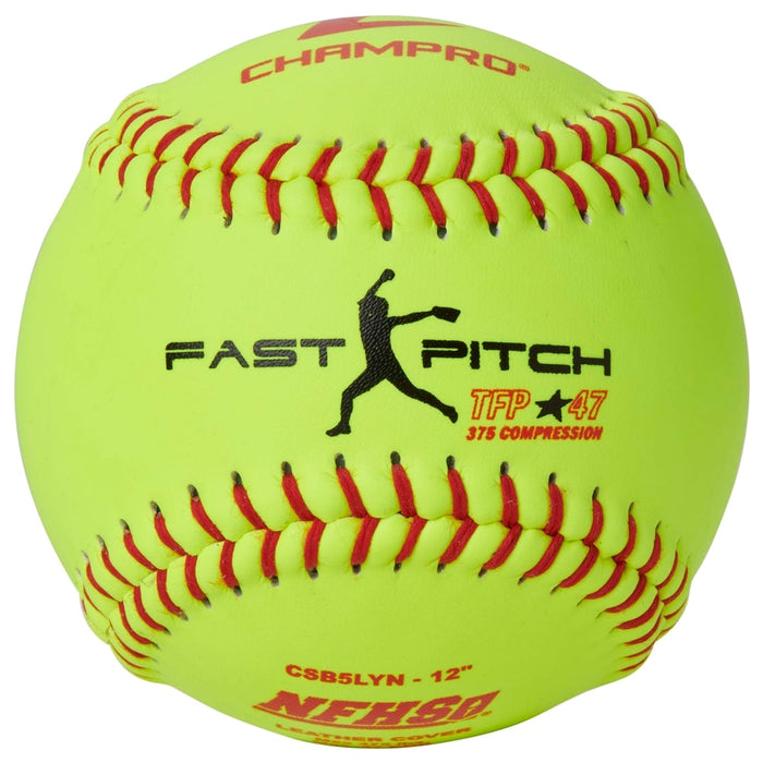 Champro NFHS - 12" Fast Pitch - Leather Cover .47COR — ASA/USA