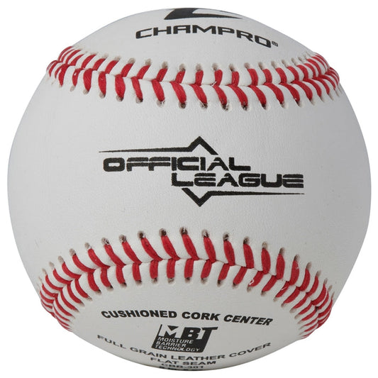 Champro Official League - Double Cushion Cork Core - Full Grain Leather Cover - Flat Seam — ASA/USA