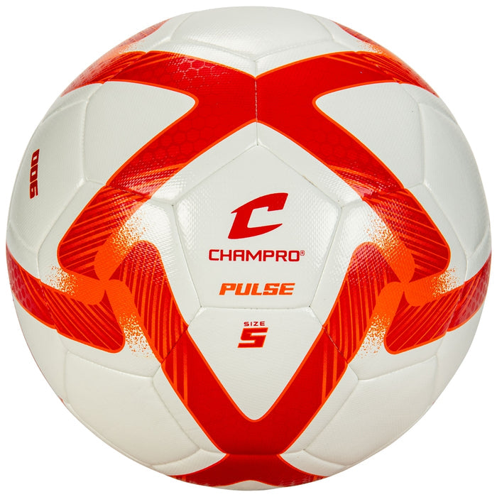 Champro Pulse Soccer Ball - Fire Red Orange White