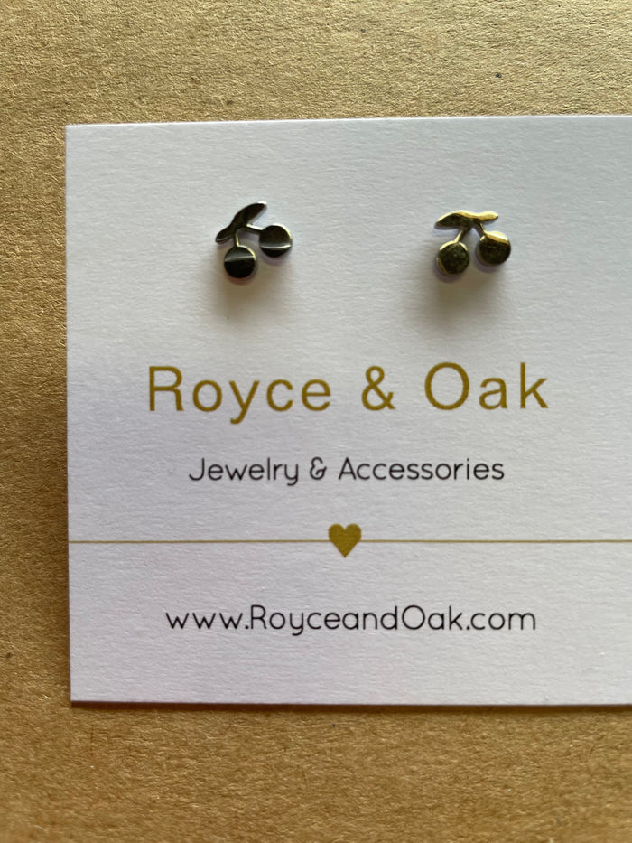 Cherry Studs - Royce & Oak