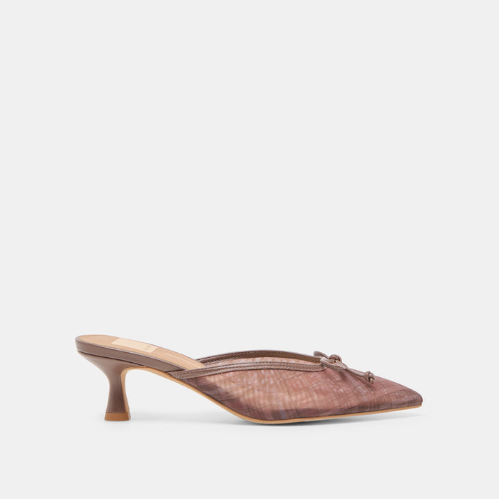 Cleo Cognac Plaid Mesh Heels | Dolce Vita