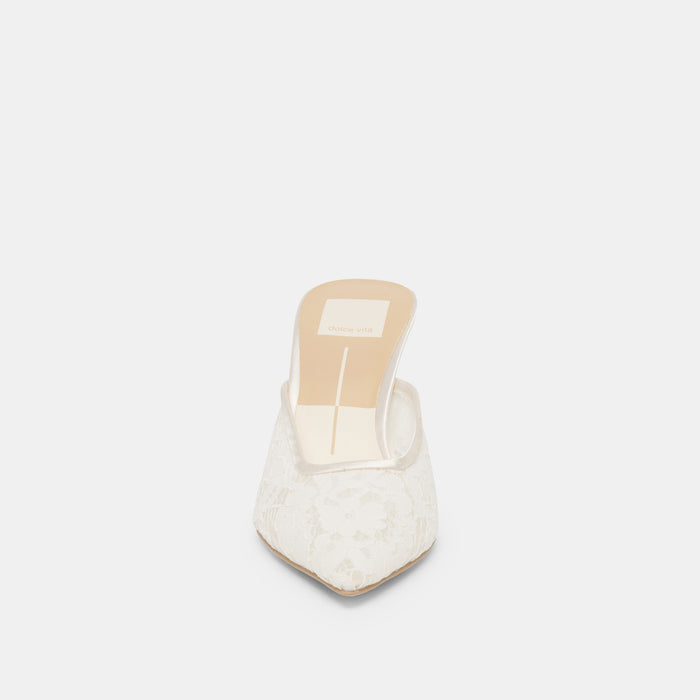 CLEO HIGH HEELS TRUE WHITE LACE