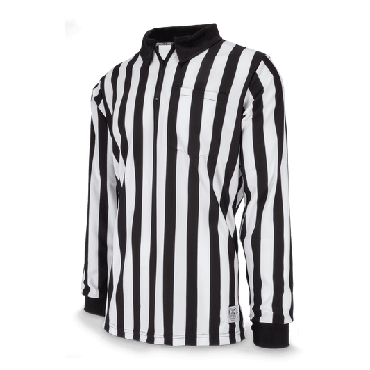 Cliff Keen MXS Ultra-Mesh LS 2-Inch Stripe Football Officials Shirt — Officials Gear