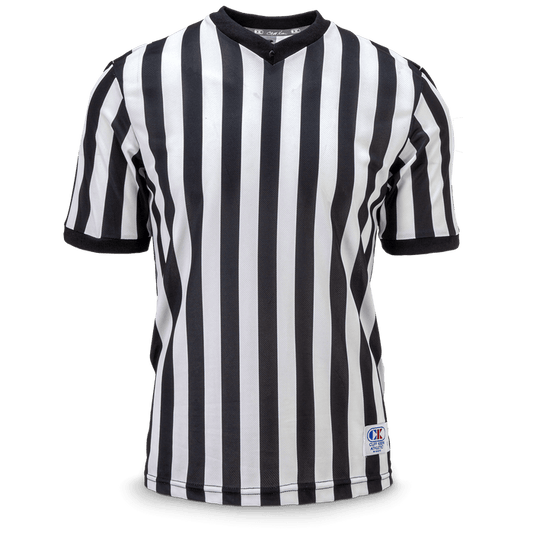Cliff Keen MXS Ultra-Mesh V-Neck Basketball Officials Shirt with Side Panels — Officials Gear