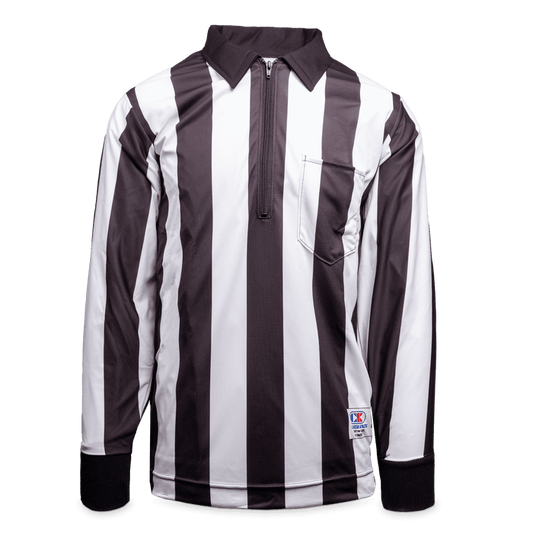 Cliff Keen WeatherSlayer 2.25-Inch Stripe Football Officials Shirt — Officials Gear