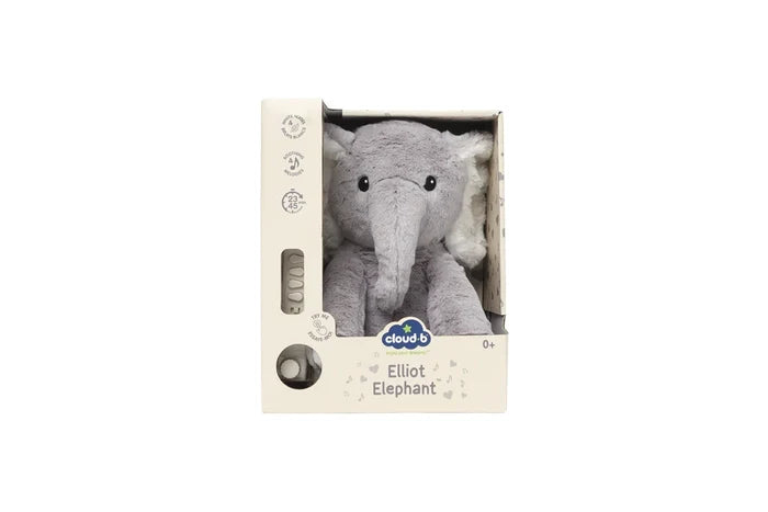 Cloud.b | White Noise Soothing Plush | Elliot the Elephant