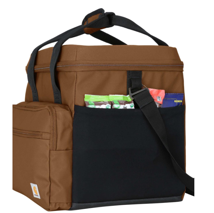 Carhartt Cold Front 24 can cooler in oiled walnut, alternate product view