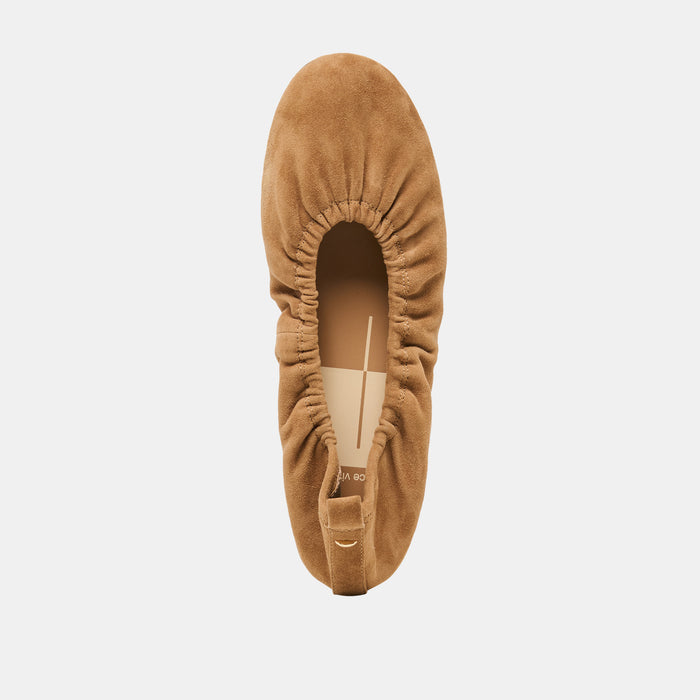 CONRAD BALLET FLATS LT BROWN SUEDE