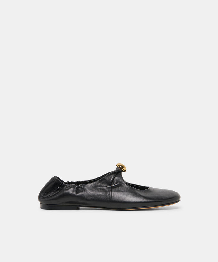 Cornel Black Leather Flats | Dolce Vita