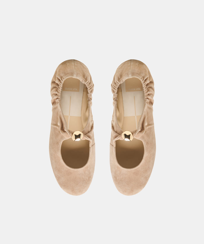 CORNEL FLATS CAMEL SUEDE