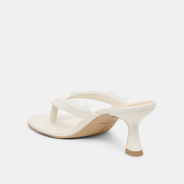 DAKSIE LACE HEELS TRUE WHITE LEATHER