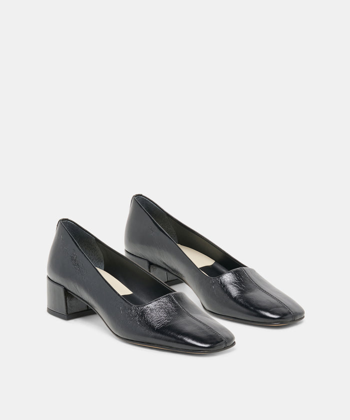 DALIA HEELS BLACK LEATHER