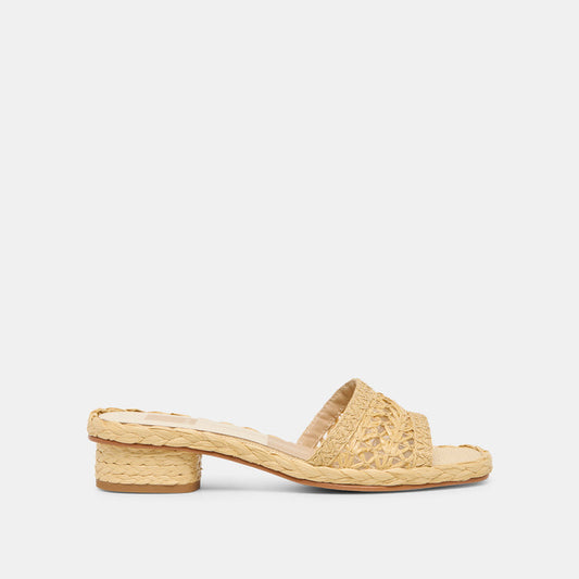 Dixi Lt Natural Cross Hatch Raffia Sandals | Dolce Vita