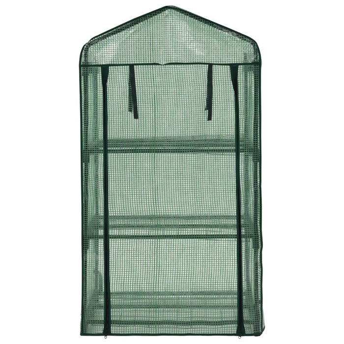 Drivhus / Miniväxthus med 3 hyllplan 69x49x125 cm