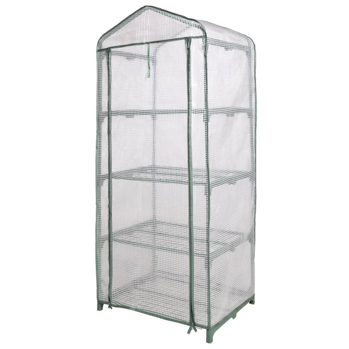 Drivhus / Miniväxthus med 4 hyllplan 69x49x160 cm