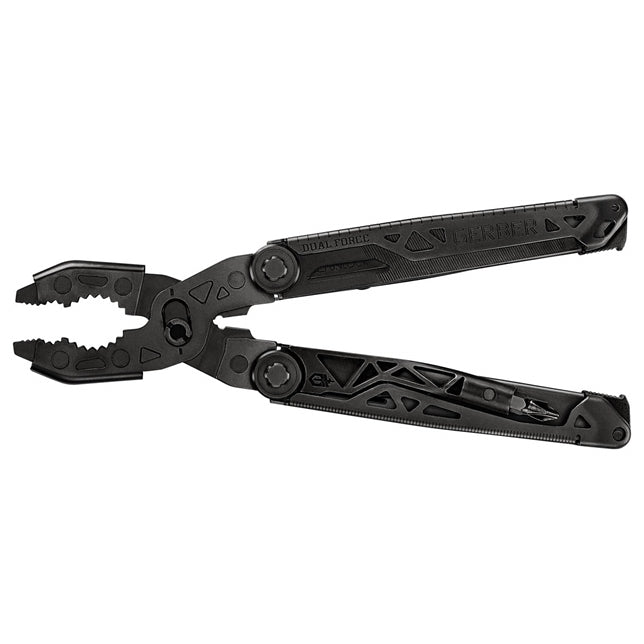 Gerber Dual Force sheath shown worn on a belt