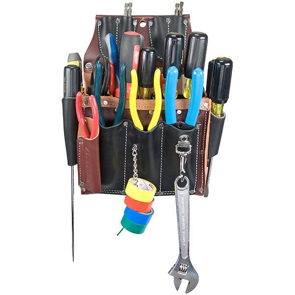 Occidental Leather electrician's tool case carrying a full tool set