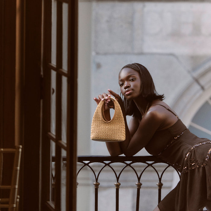 EVELISE MINI HANDBAG NATURAL RAFFIA