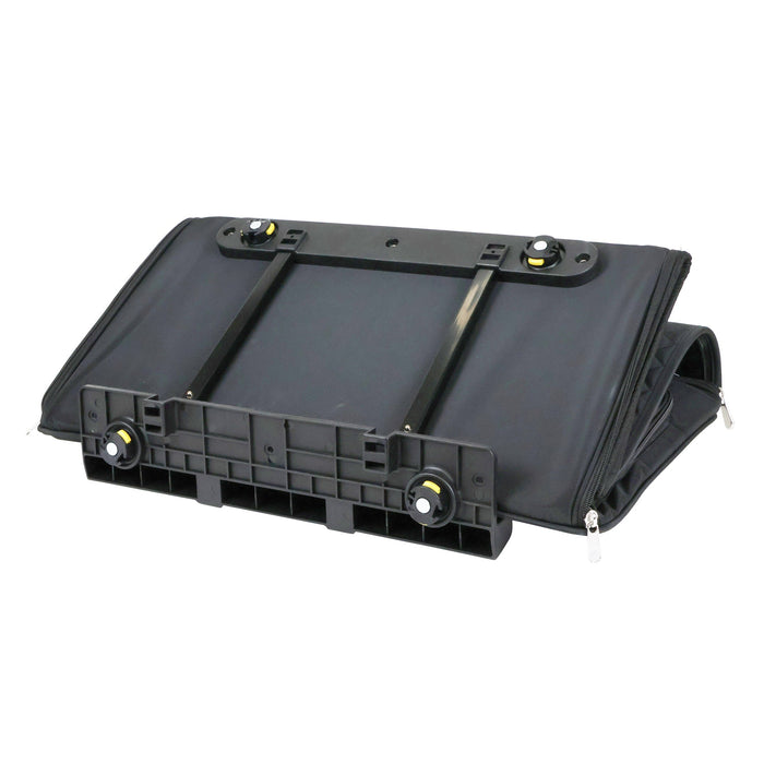 Everything Mary XXL 4 Wheel Collapsible Rolling Sewing Machine Storage Case, Black Quilted