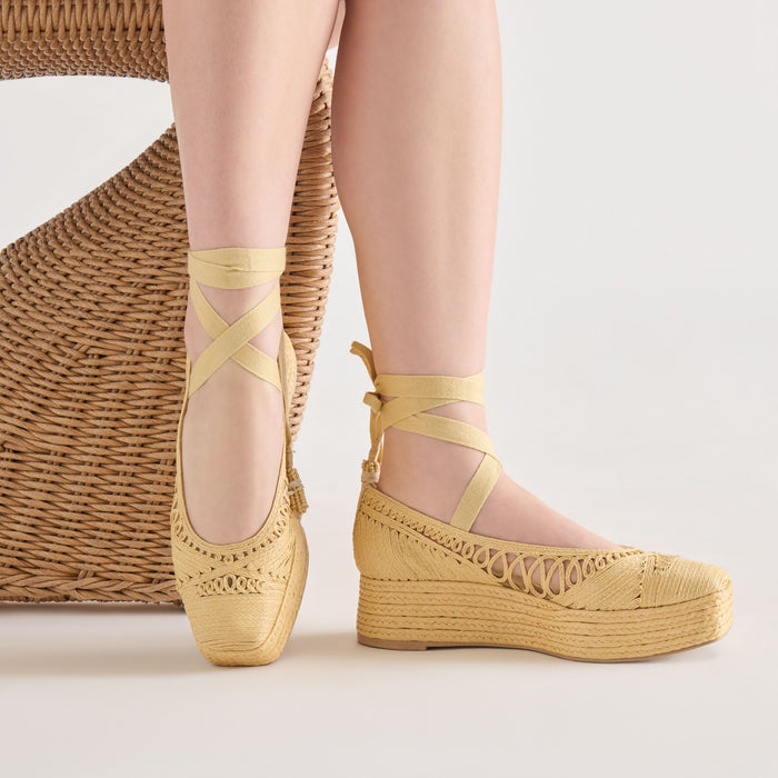 FARIS FLATS LT NATURAL MACRAME