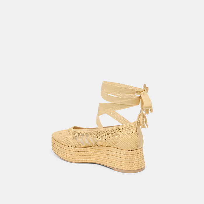 FARIS FLATS LT NATURAL MACRAME