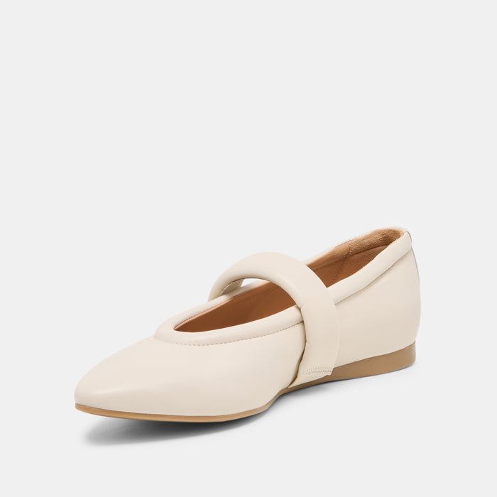 FERA BALLET FLATS OFF WHITE LEATHER
