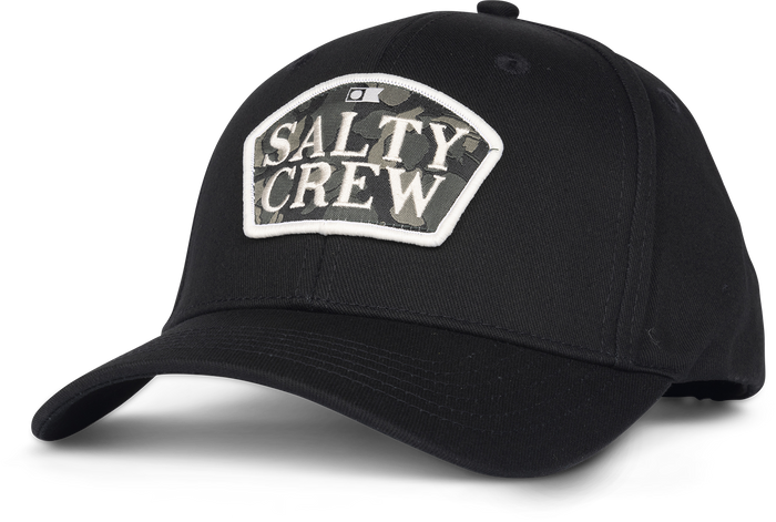 Salty Crew Filler Up 6 panel hat in black