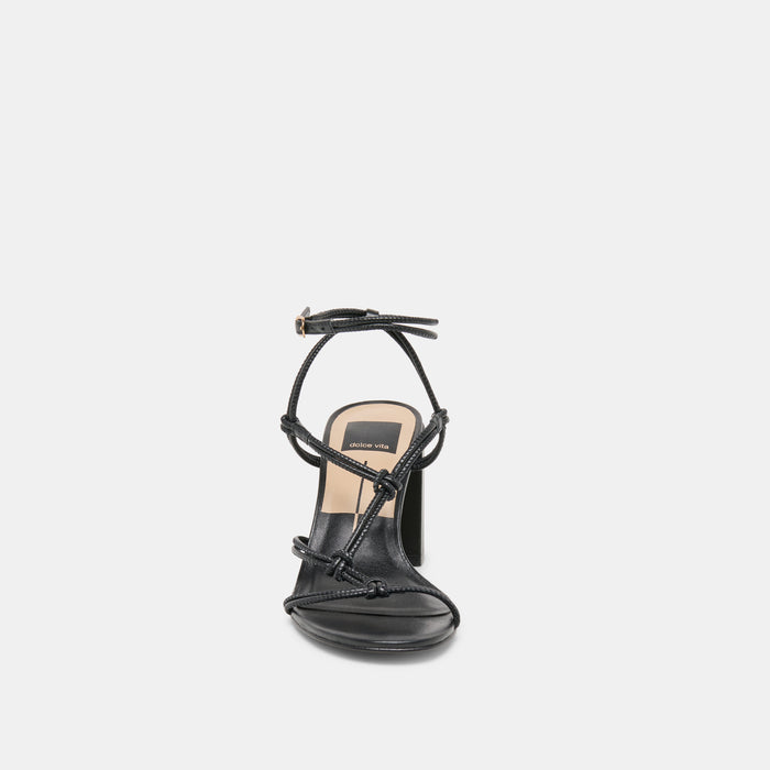 FIZZY HEELS BLACK LEATHER