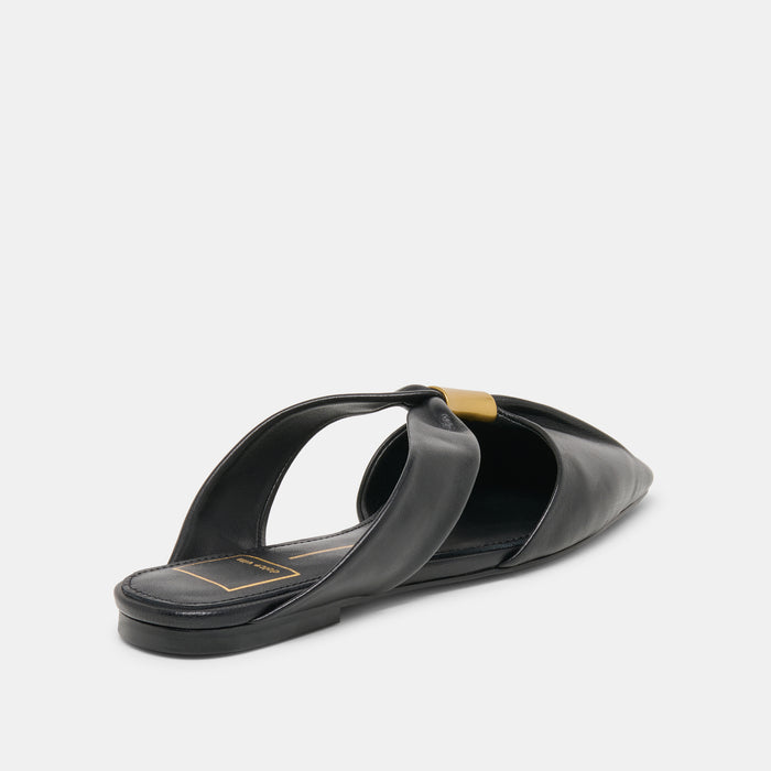FRANEY FLATS BLACK LEATHER