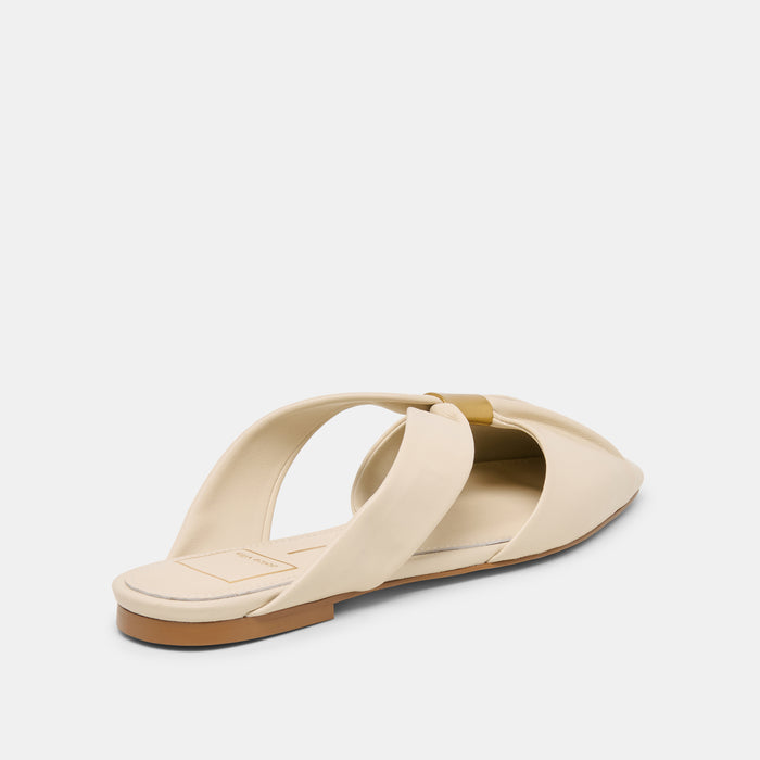 FRANEY FLATS WHITE LEATHER
