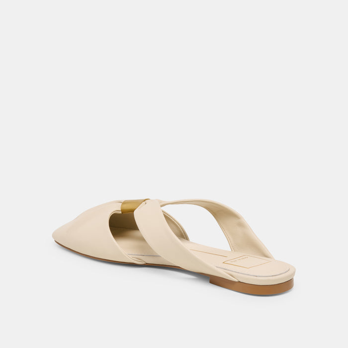 FRANEY FLATS WHITE LEATHER