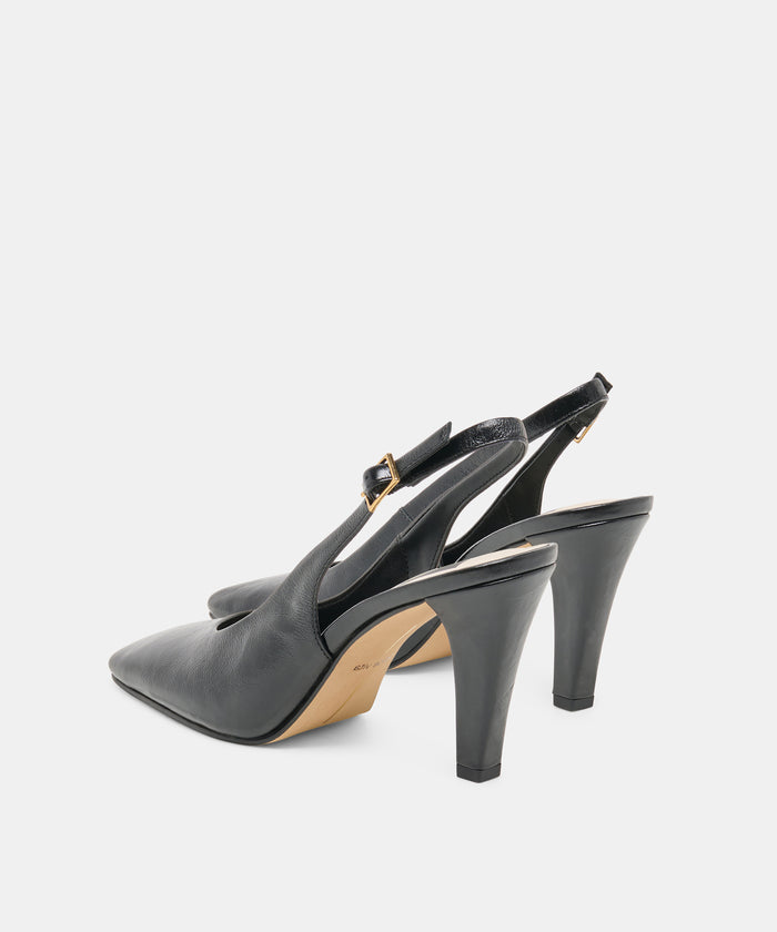 GESSIA HEELS MIDNIGHT LEATHER