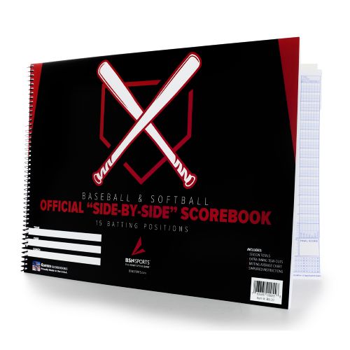 Glovers Baseball/Softball Side By Side Scorebook Oversized