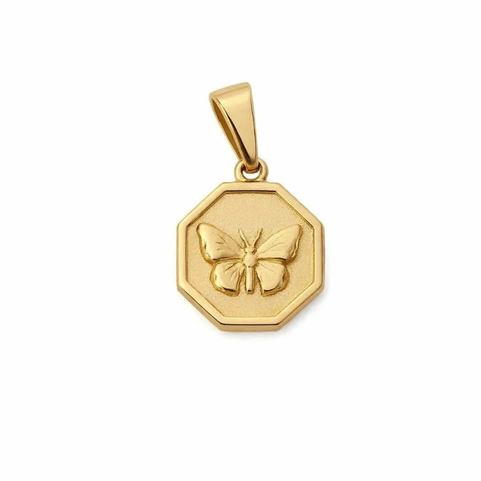 Gold Plated Roman Coin Pendant sku-7-L07 六边蝴蝶 marketplace image