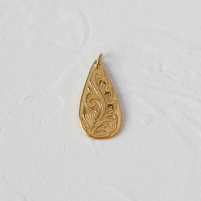 Gold Plated Roman Coin Pendant 14 sku-14-L14 水滴藤花 Crushes.