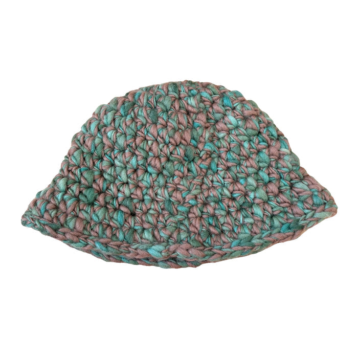 Green Wool Crochet Hat