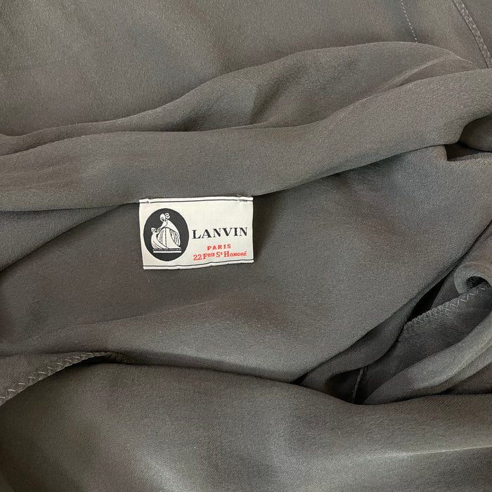 Grey Draped Dress - M