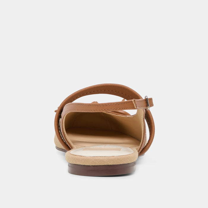GRIFAN FLATS TAN MULTI FABRIC