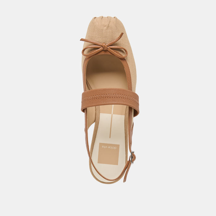 GRIFAN FLATS TAN MULTI FABRIC