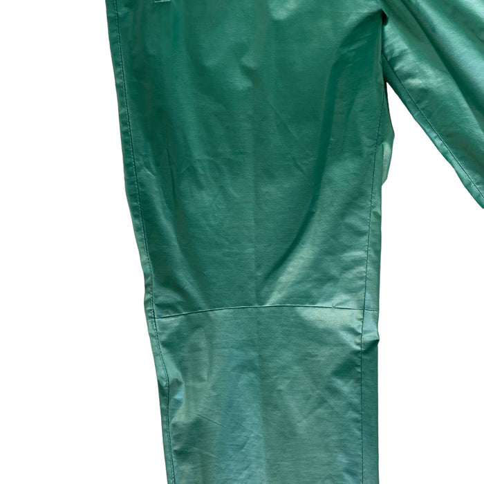 High Waisted Green Paper Bag Pants - S/M