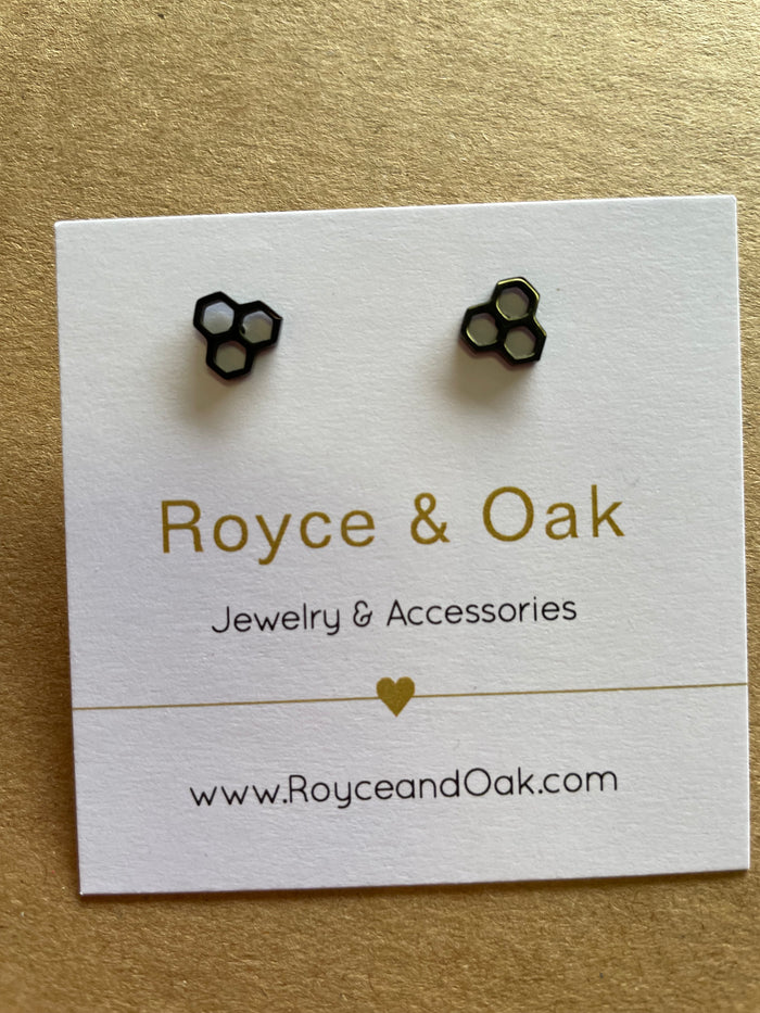 Honeycomb Studs - Royce & Oak