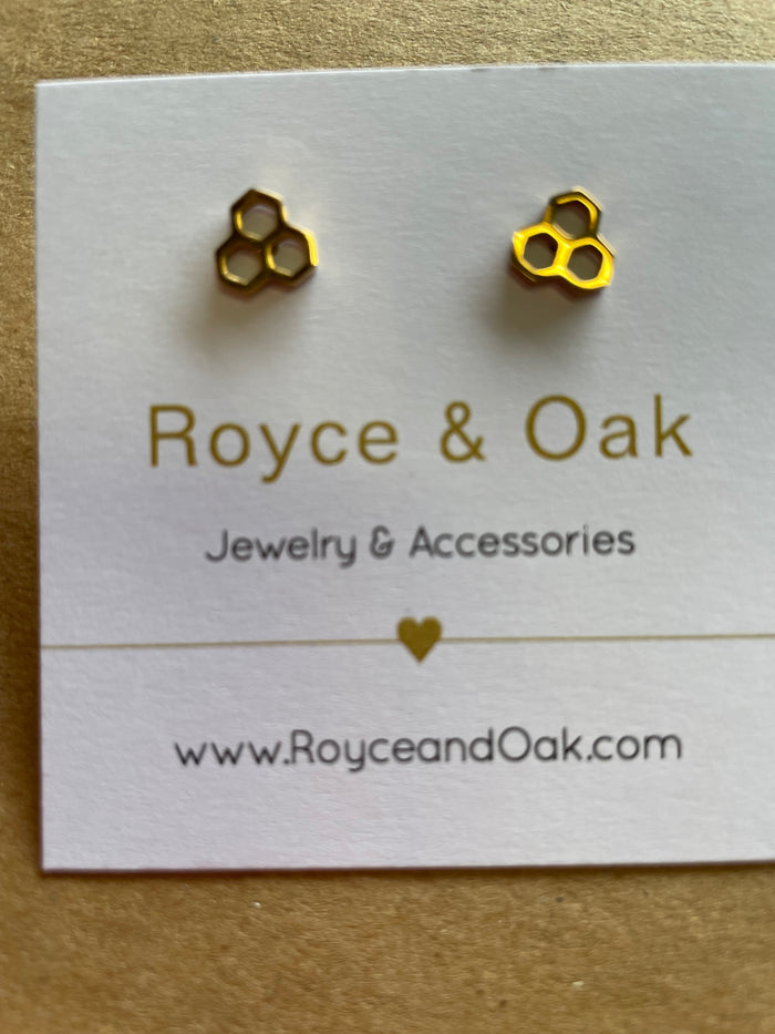 Honeycomb Studs - Royce & Oak